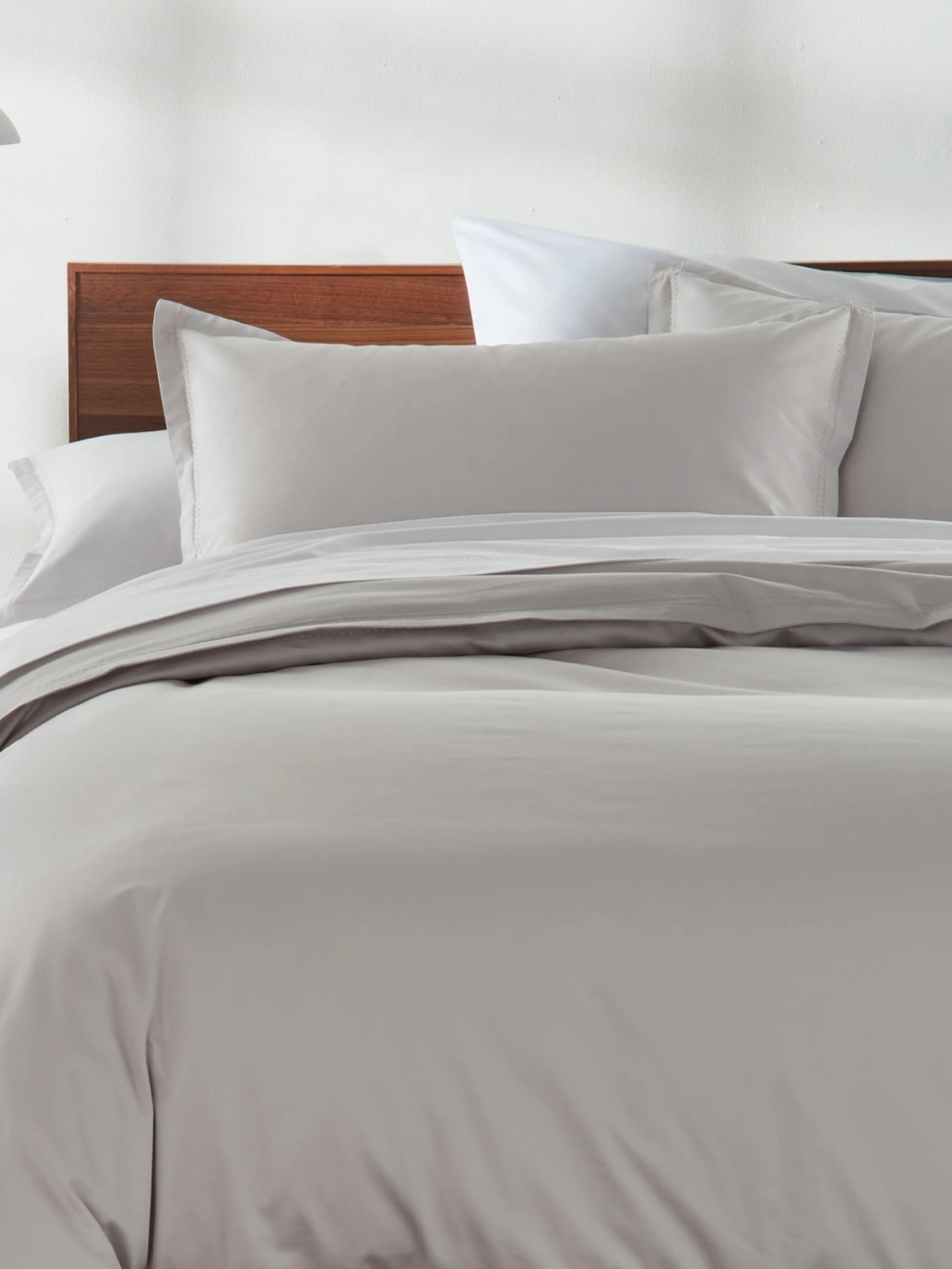 NORDSTROM Organic Cotton Sateen Duvet Cover & Shams Set, Grey, Queen, NWOT